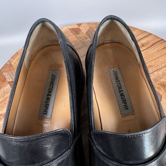S Johnston & Murphy Black Leather Tassel Loafers Men’s size 11 M - Picture 7 of 8